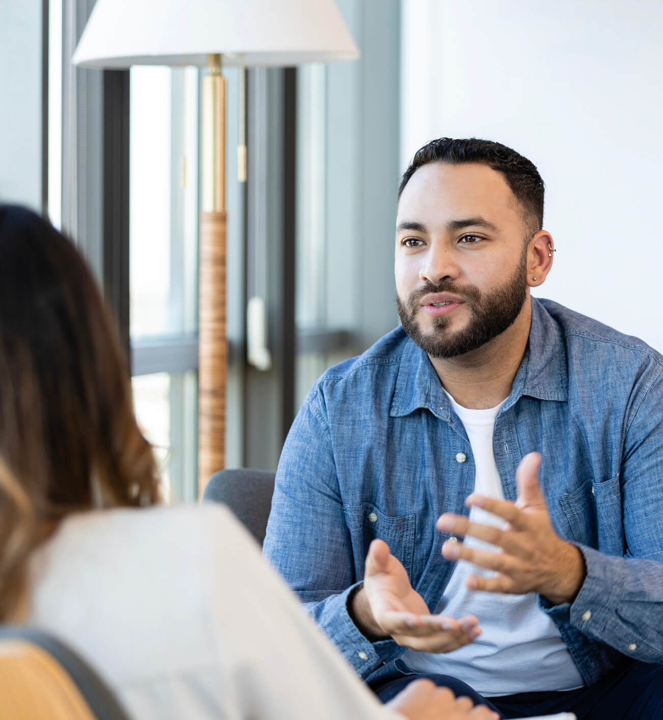 Wellbeing’s medical professional supporting a patient during ketamine therapy for depression at its Burlington, ON clinic